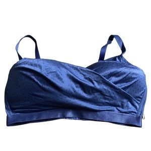 Deesse Lingerie Women's Blue Polka Dot Wireless Bra